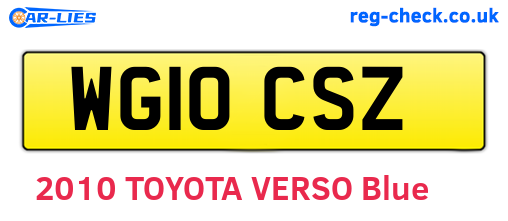 WG10CSZ are the vehicle registration plates.
