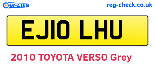 EJ10LHU are the vehicle registration plates.