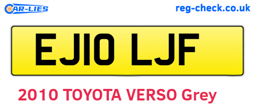 EJ10LJF are the vehicle registration plates.