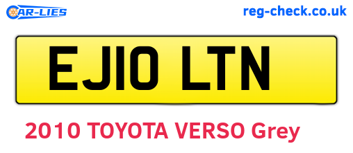 EJ10LTN are the vehicle registration plates.