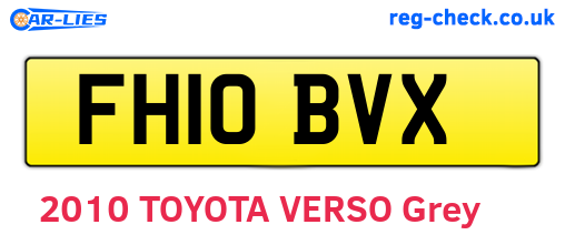 FH10BVX are the vehicle registration plates.