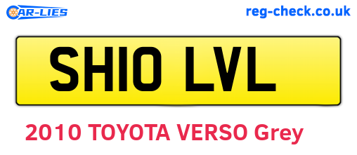 SH10LVL are the vehicle registration plates.
