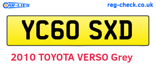 YC60SXD are the vehicle registration plates.