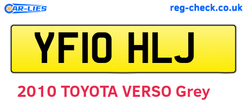 YF10HLJ are the vehicle registration plates.