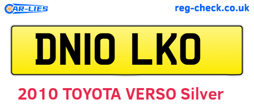 DN10LKO are the vehicle registration plates.