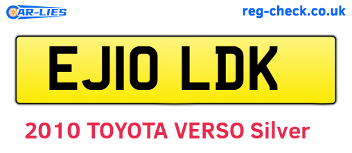 EJ10LDK are the vehicle registration plates.