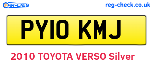 PY10KMJ are the vehicle registration plates.