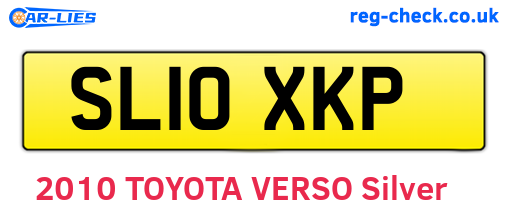SL10XKP are the vehicle registration plates.