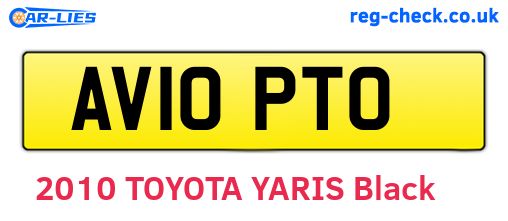 AV10PTO are the vehicle registration plates.