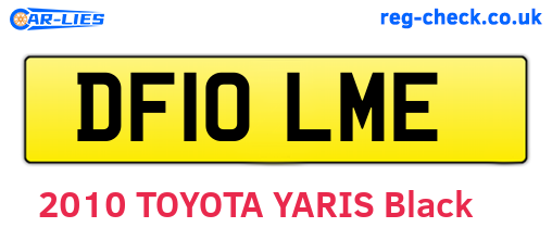 DF10LME are the vehicle registration plates.