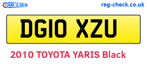 DG10XZU are the vehicle registration plates.