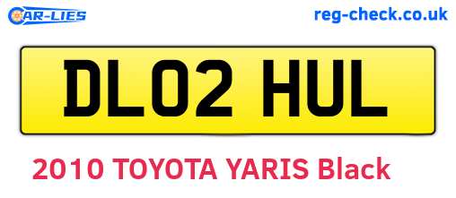 DL02HUL are the vehicle registration plates.
