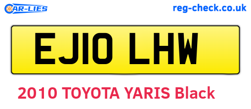 EJ10LHW are the vehicle registration plates.