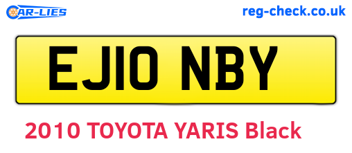EJ10NBY are the vehicle registration plates.