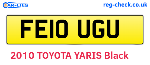 FE10UGU are the vehicle registration plates.