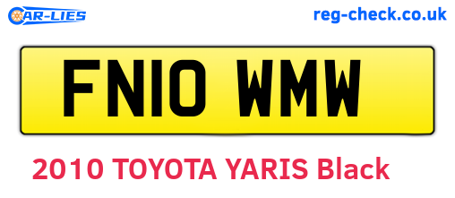 FN10WMW are the vehicle registration plates.