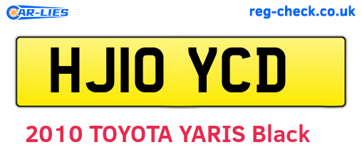 HJ10YCD are the vehicle registration plates.