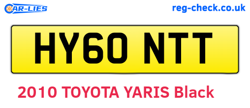 HY60NTT are the vehicle registration plates.