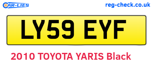 LY59EYF are the vehicle registration plates.