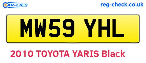 MW59YHL are the vehicle registration plates.