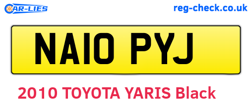 NA10PYJ are the vehicle registration plates.