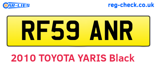 RF59ANR are the vehicle registration plates.
