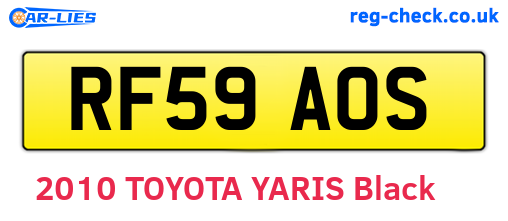 RF59AOS are the vehicle registration plates.