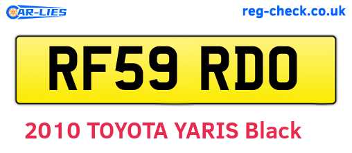 RF59RDO are the vehicle registration plates.