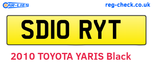 SD10RYT are the vehicle registration plates.