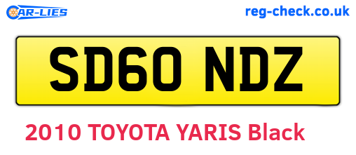 SD60NDZ are the vehicle registration plates.