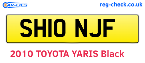 SH10NJF are the vehicle registration plates.
