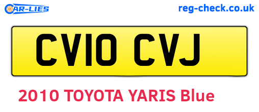 CV10CVJ are the vehicle registration plates.