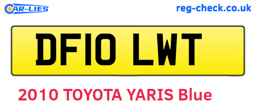 DF10LWT are the vehicle registration plates.