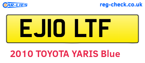 EJ10LTF are the vehicle registration plates.
