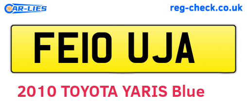FE10UJA are the vehicle registration plates.