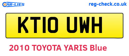 KT10UWH are the vehicle registration plates.