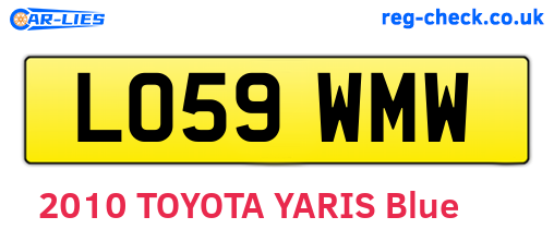 LO59WMW are the vehicle registration plates.