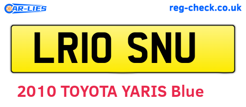 LR10SNU are the vehicle registration plates.