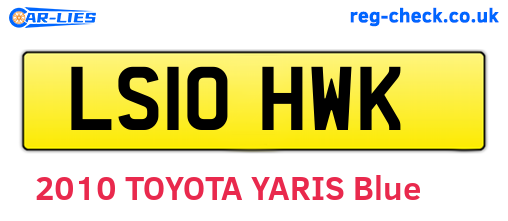 LS10HWK are the vehicle registration plates.