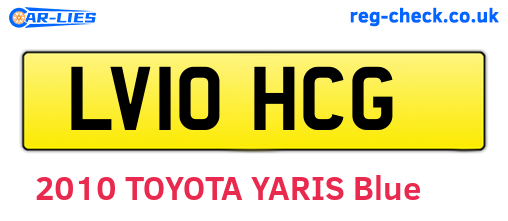 LV10HCG are the vehicle registration plates.