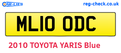 ML10ODC are the vehicle registration plates.