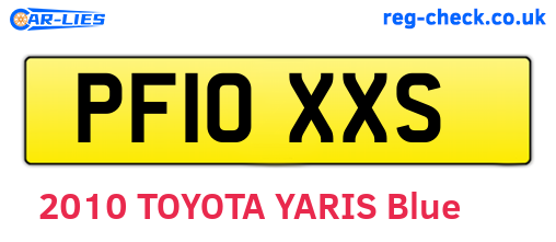 PF10XXS are the vehicle registration plates.
