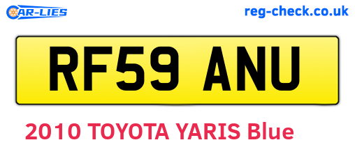 RF59ANU are the vehicle registration plates.