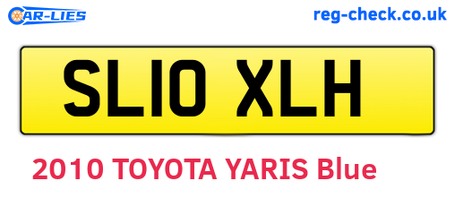 SL10XLH are the vehicle registration plates.