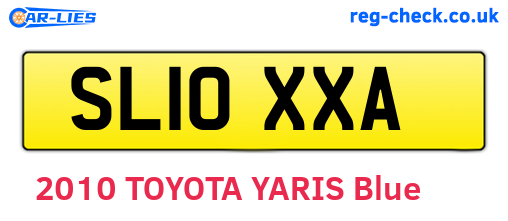 SL10XXA are the vehicle registration plates.