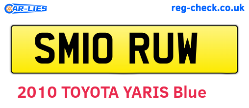 SM10RUW are the vehicle registration plates.