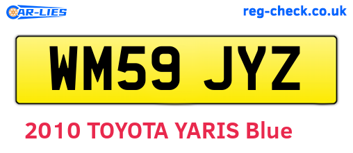WM59JYZ are the vehicle registration plates.