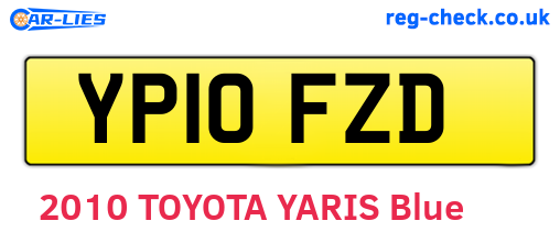 YP10FZD are the vehicle registration plates.