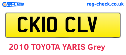 CK10CLV are the vehicle registration plates.