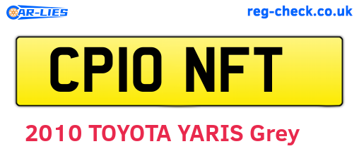 CP10NFT are the vehicle registration plates.